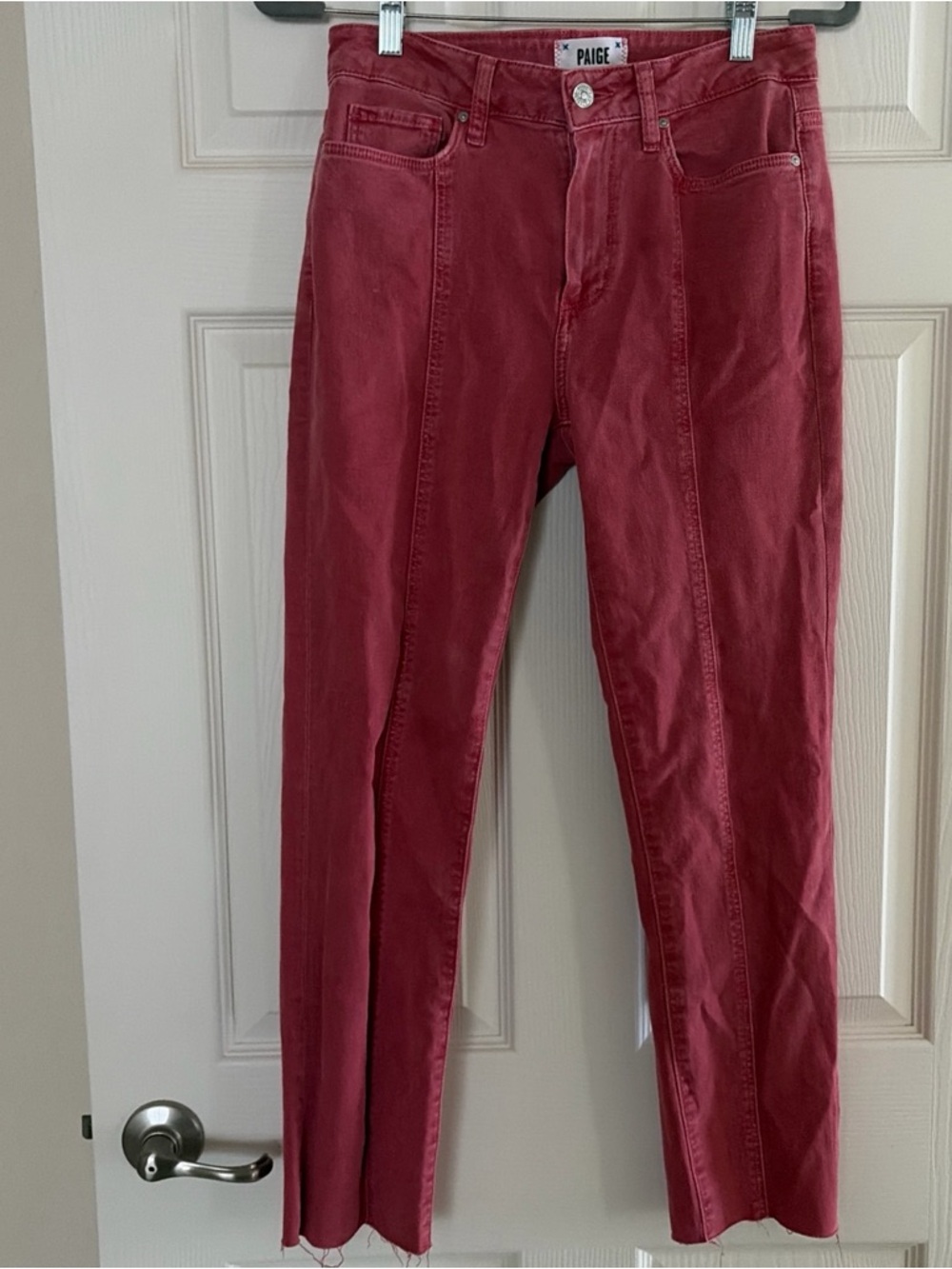 Paige Women’s Cindy Seamed Straight Leg Jeans size 28  Vintage Sweet Rose